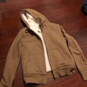 Uniqlo tan hoodie